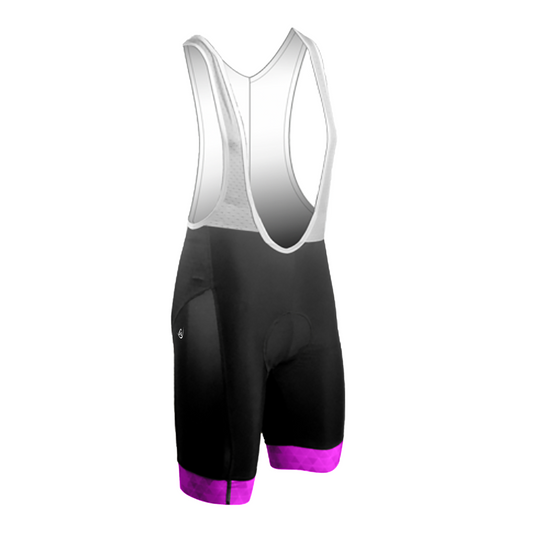 Black Elite Bib Shorts - Fluo Pink